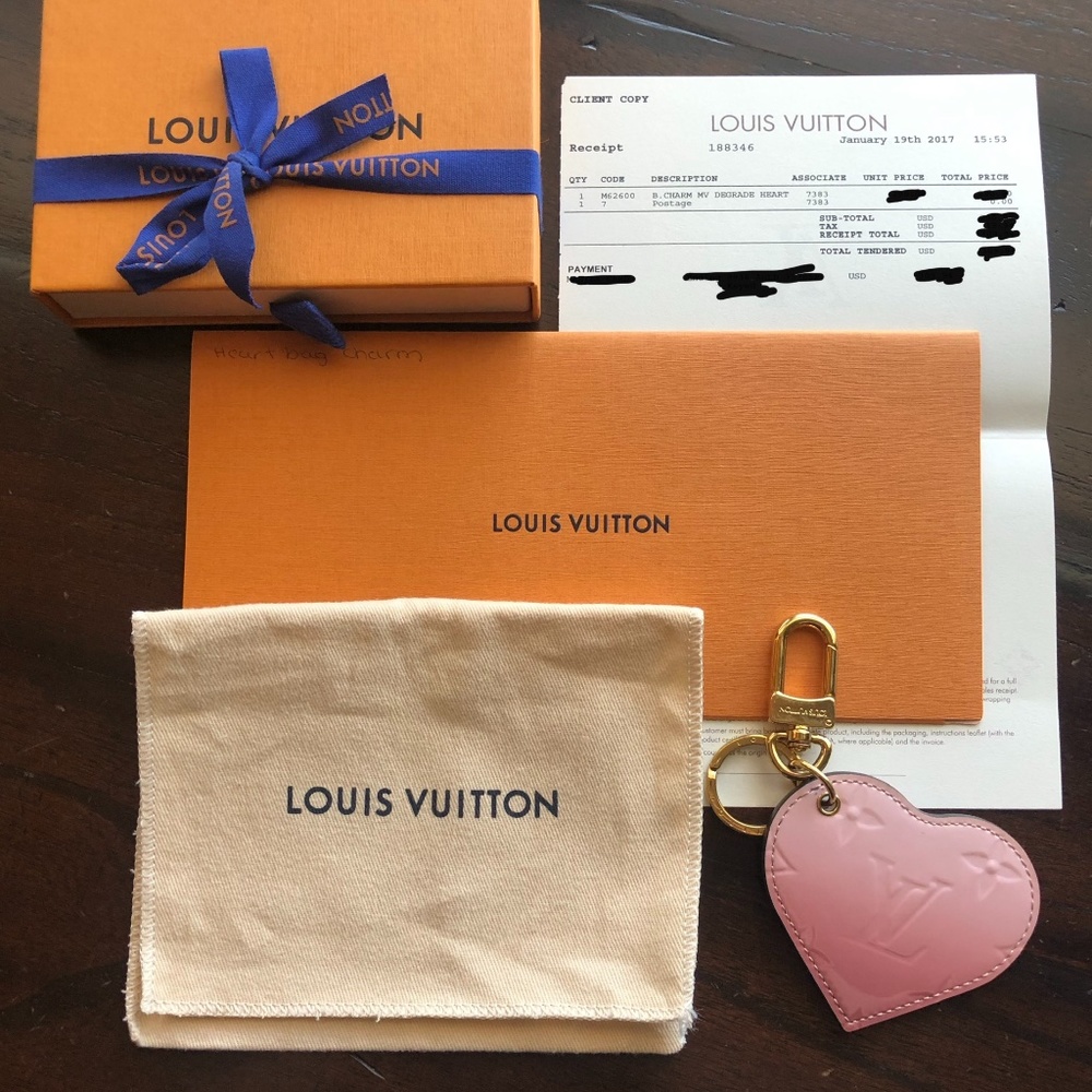Louis Vuitton Monograph Vernis Heart Bag Charm